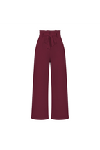 Linen High Waist Wide-Leg Trousers Tie Belt - Classic Fit