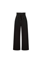 Linen High Waist Wide-Leg Trousers Tie Belt - Classic Fit