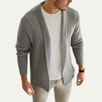 Men's Open Front Knit Cardigan – Relaxed Longline Fit
