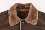 Men's Sherpa-Lined Suede Jacket – Warm Regular Fit