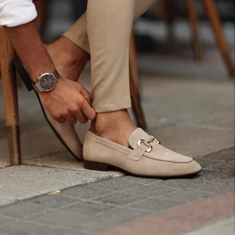 Suede Bit Loafers Horsebit Hardware Slip-On - Dress Wear