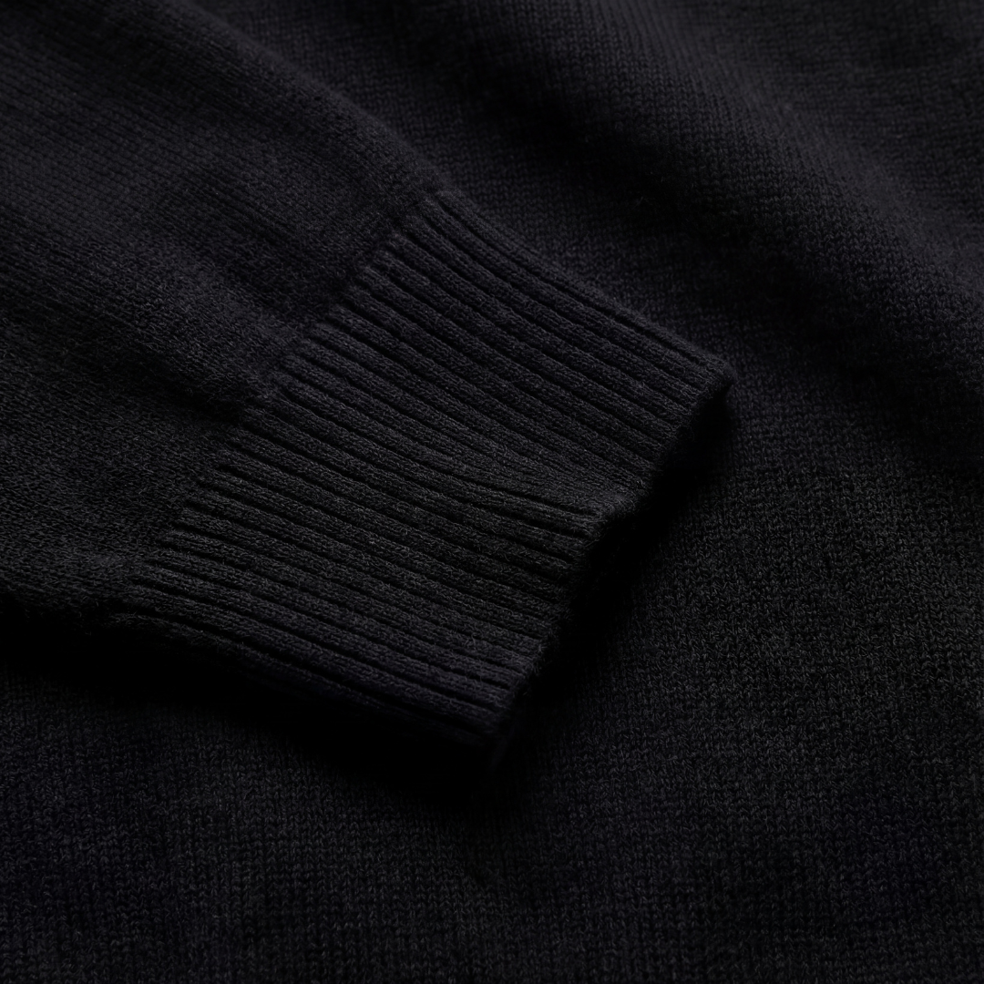 Half-Zip Fine Knit Sweater Funnel Neck - Classic Fit