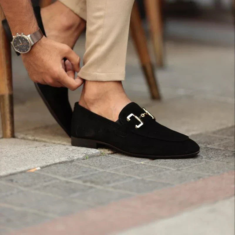 Suede Bit Loafers Horsebit Hardware Slip-On - Dress Wear