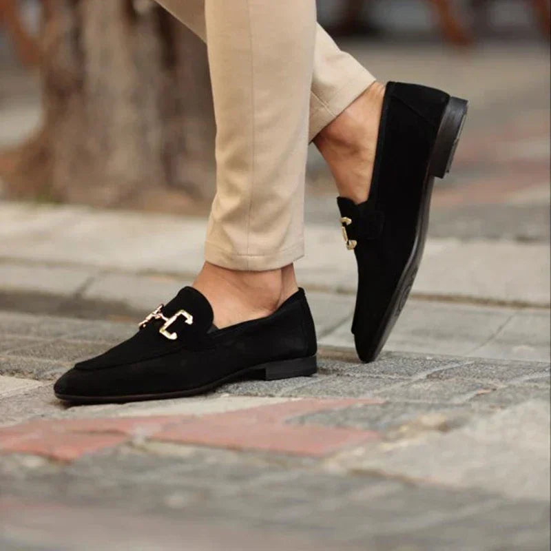 Suede Bit Loafers Horsebit Hardware Slip-On - Dress Wear