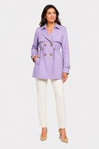 Short Trench Coat with Drawstring - Tailored Fit