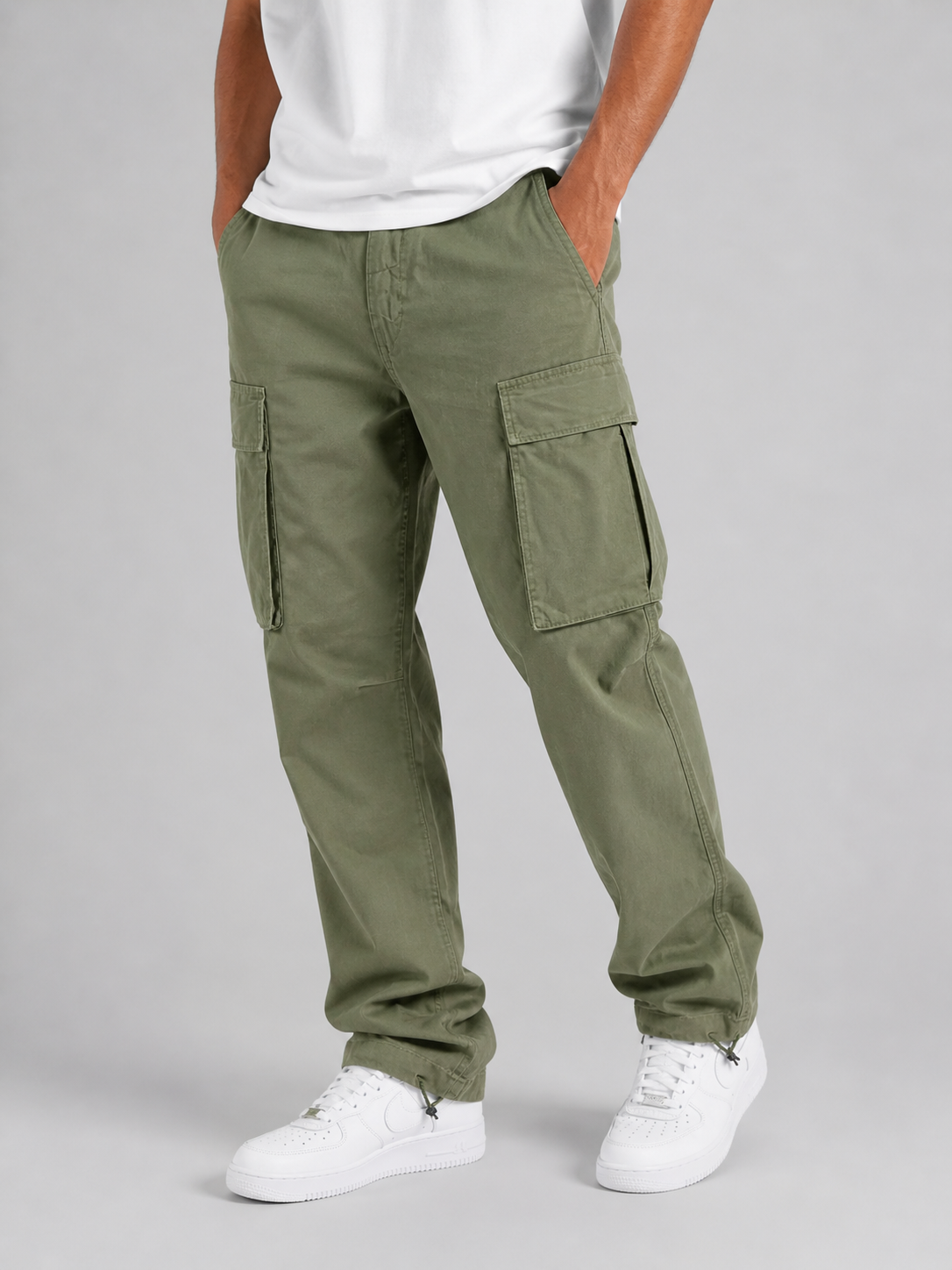 Men's Straight-Leg Cargo Pants – Relaxed Utility Fit