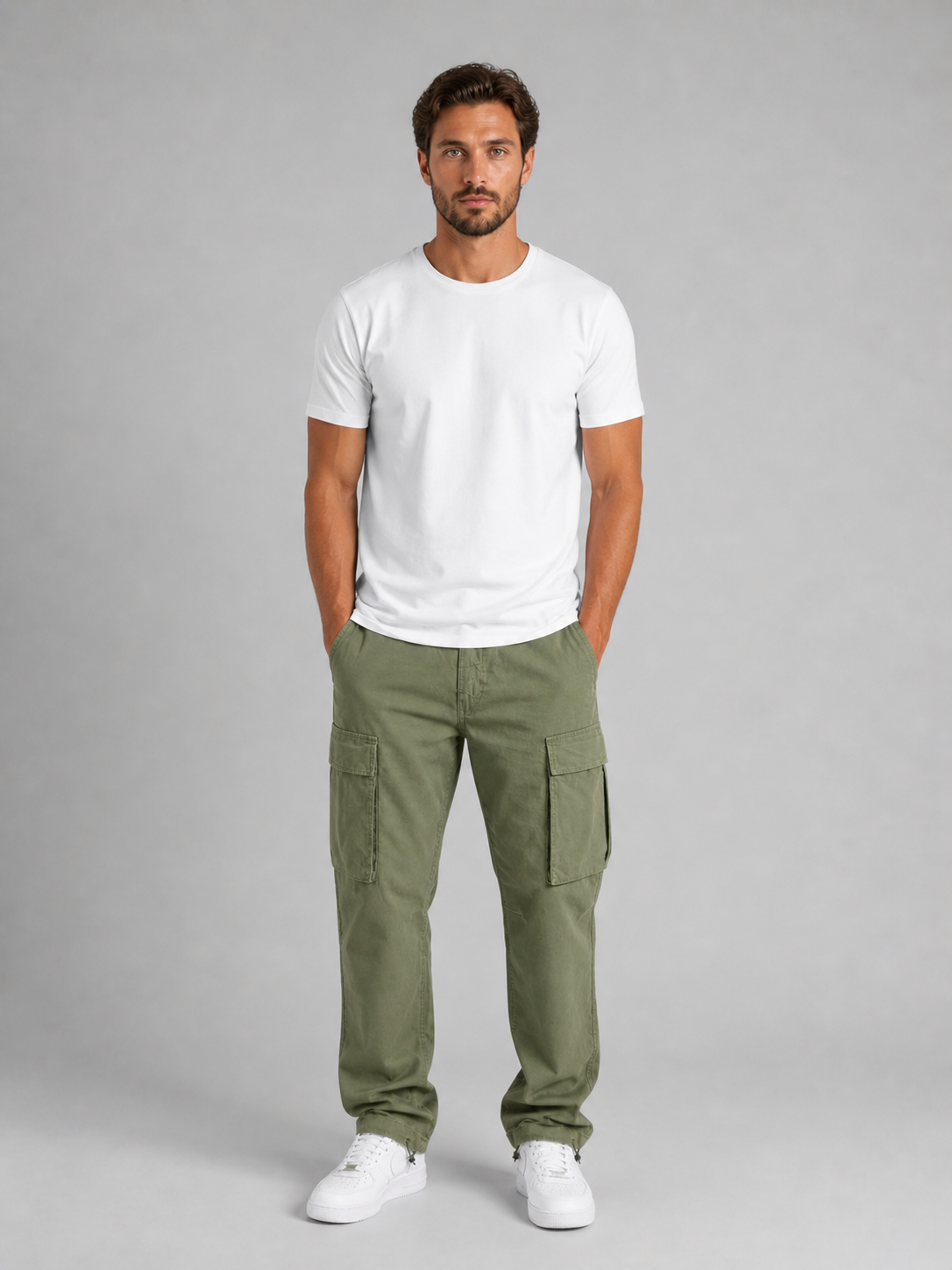 Men's Straight-Leg Cargo Pants – Relaxed Utility Fit