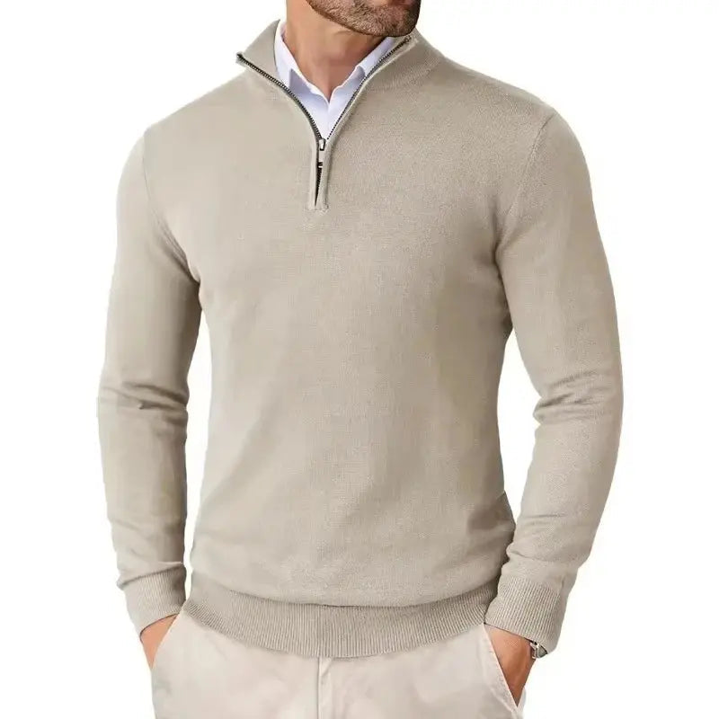 Men's Half Zip Sweater Pullover - Normal Fit