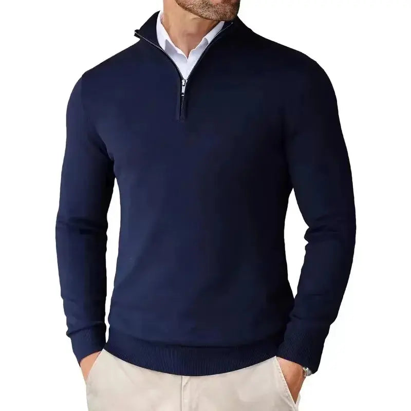 Men's Half Zip Sweater Pullover - Normal Fit