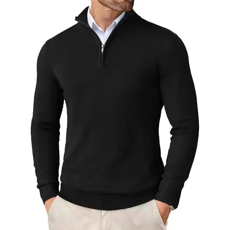 Men's Half Zip Sweater Pullover - Normal Fit