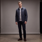 Diamond Quilted Jacket Shirt Collar - Classic Fit