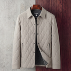 Diamond Quilted Jacket Shirt Collar - Classic Fit
