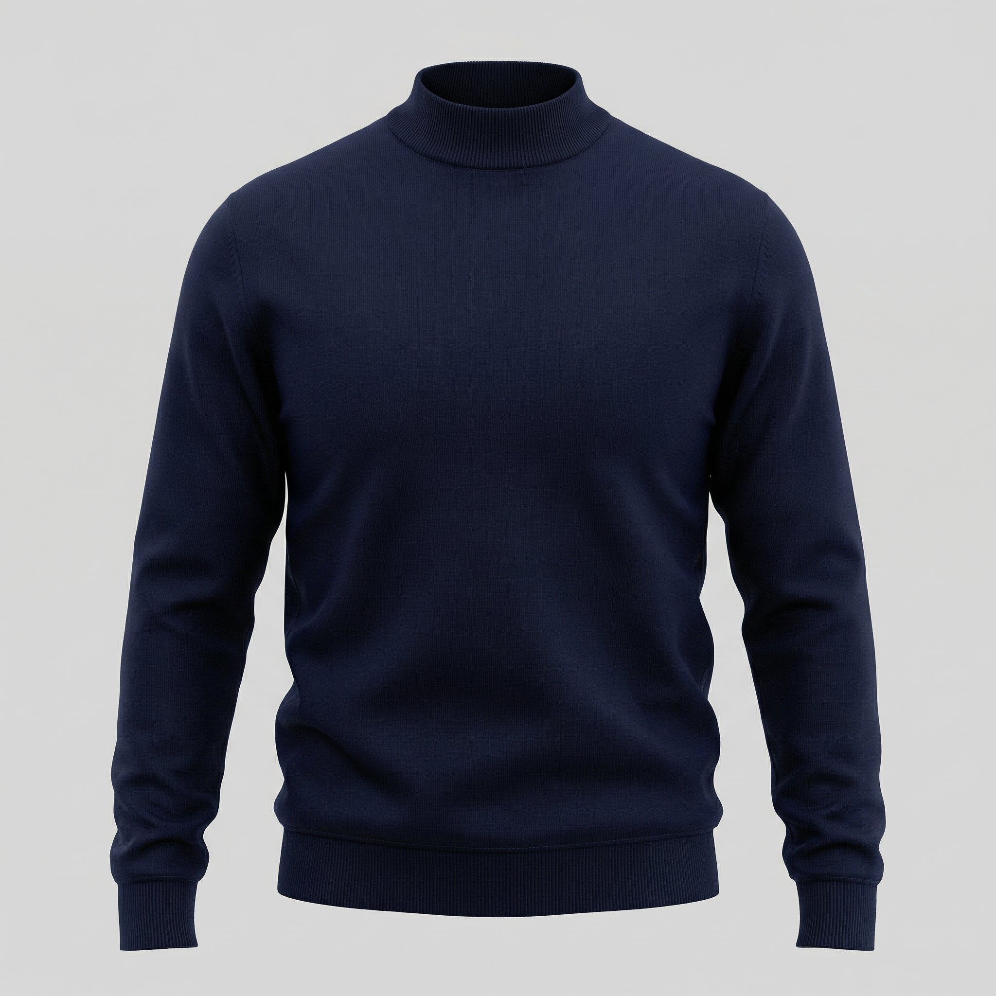 Turtleneck Fine Knit Pullover Sweater - Classic Fit