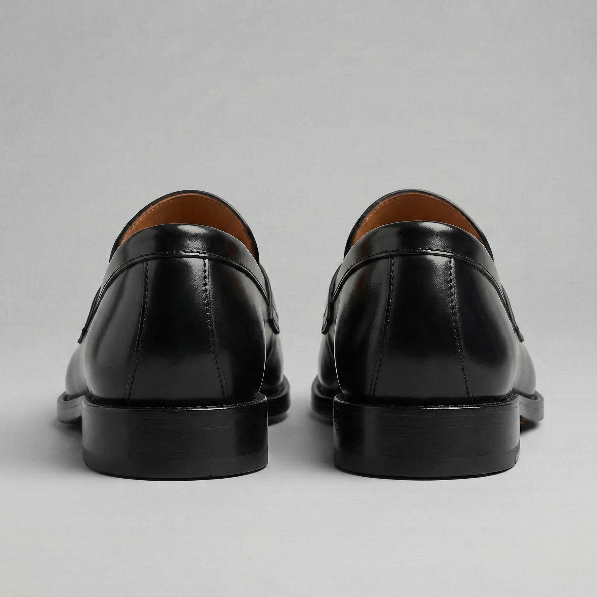 Leather Penny Loafers Moc Toe - Formal Wear