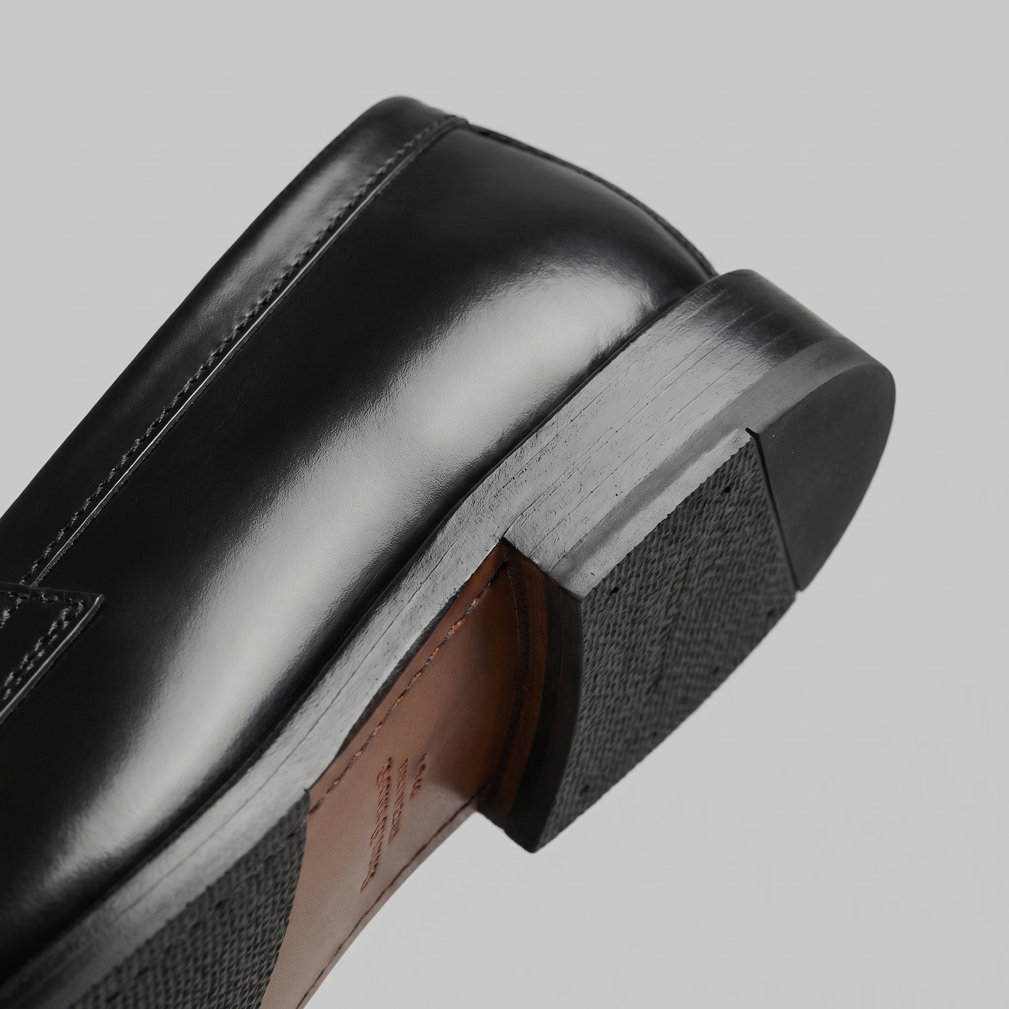 Leather Penny Loafers Moc Toe - Formal Wear