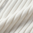 Ribbed Knit Polo Collar Half-Zip Sweater - Slim Fit