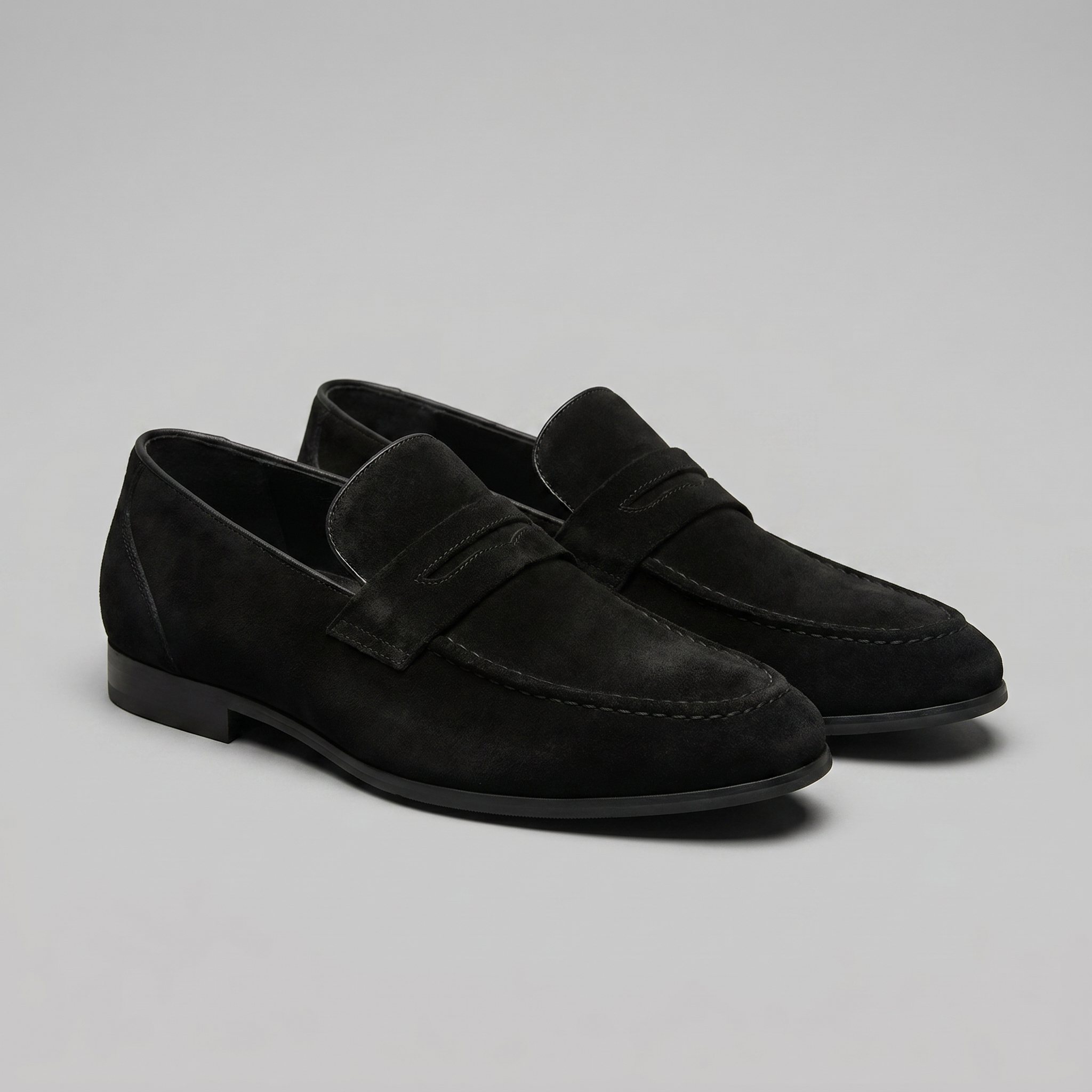 Suede Penny Loafers Moc Toe - Classic Fit