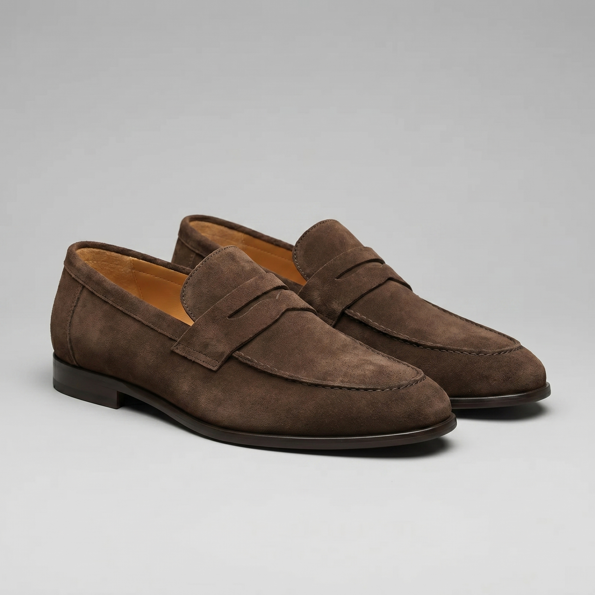 Suede Penny Loafers Moc Toe - Classic Fit