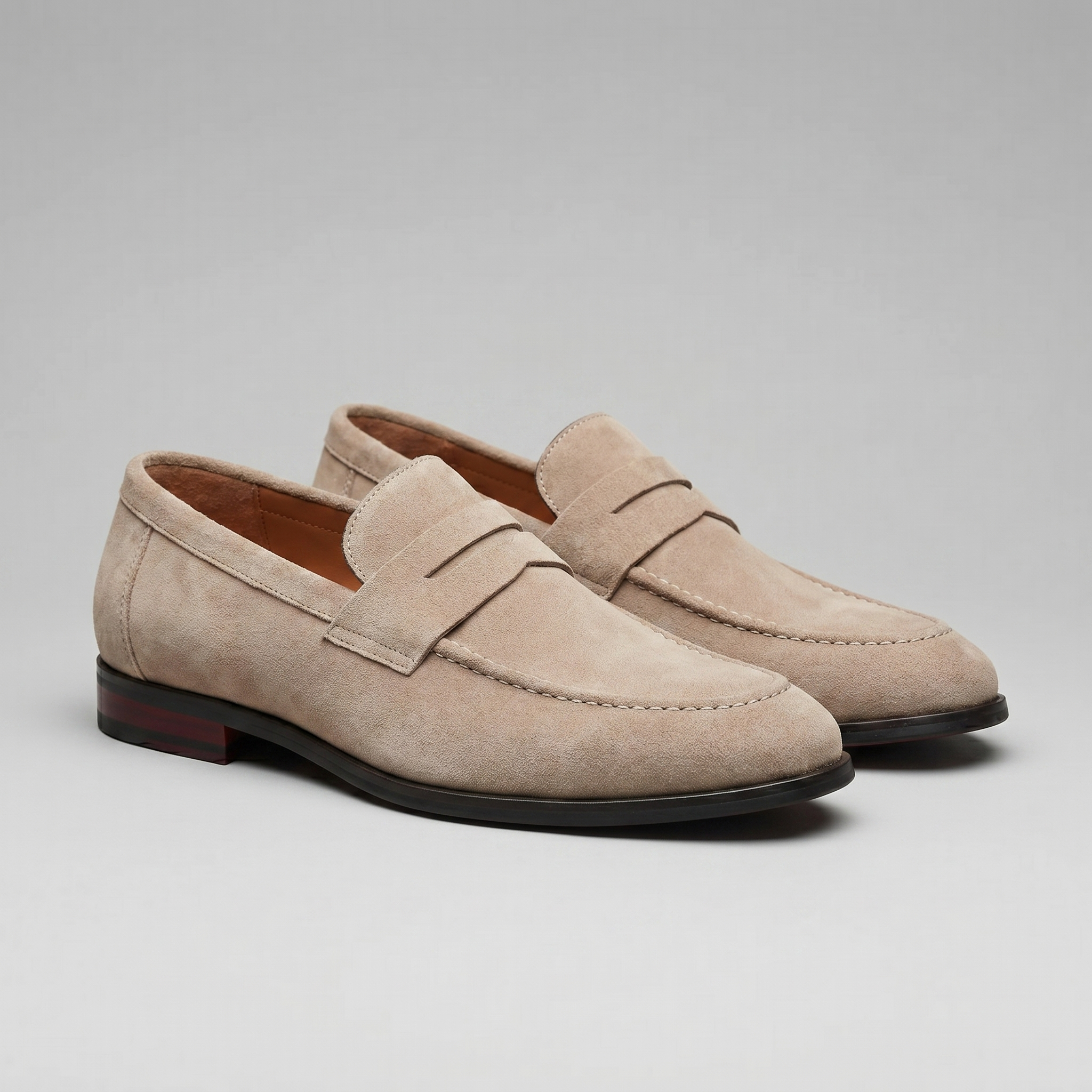 Suede Penny Loafers Moc Toe - Classic Fit