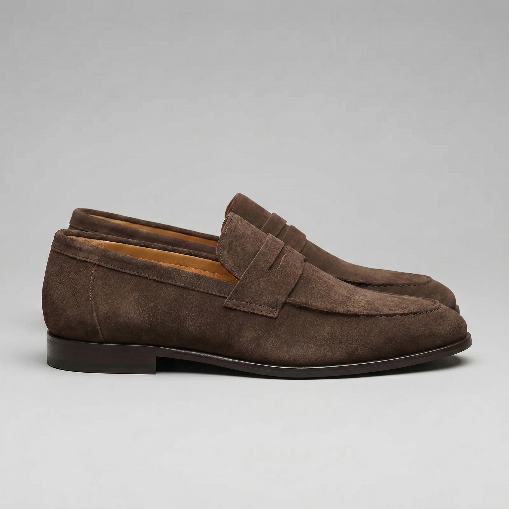 Suede Penny Loafers Moc Toe - Classic Fit