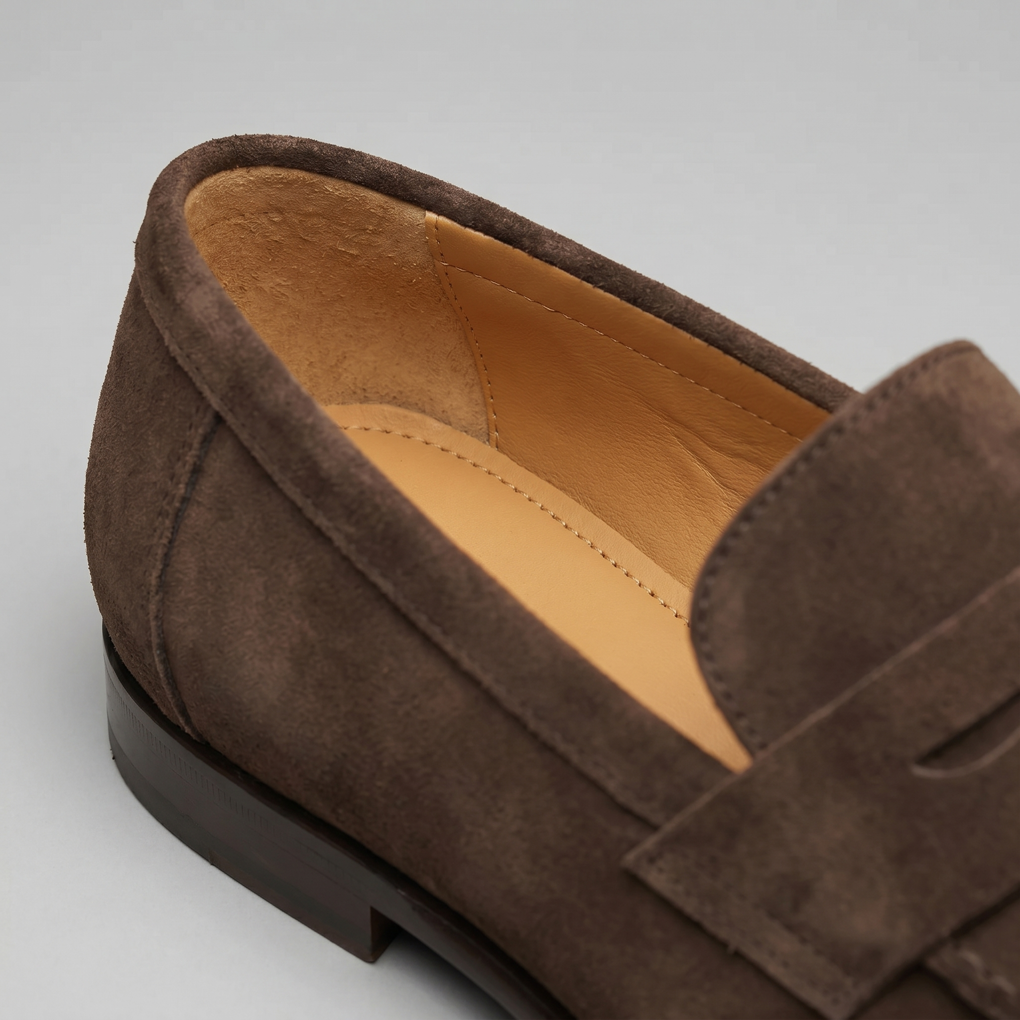 Suede Penny Loafers Moc Toe - Classic Fit
