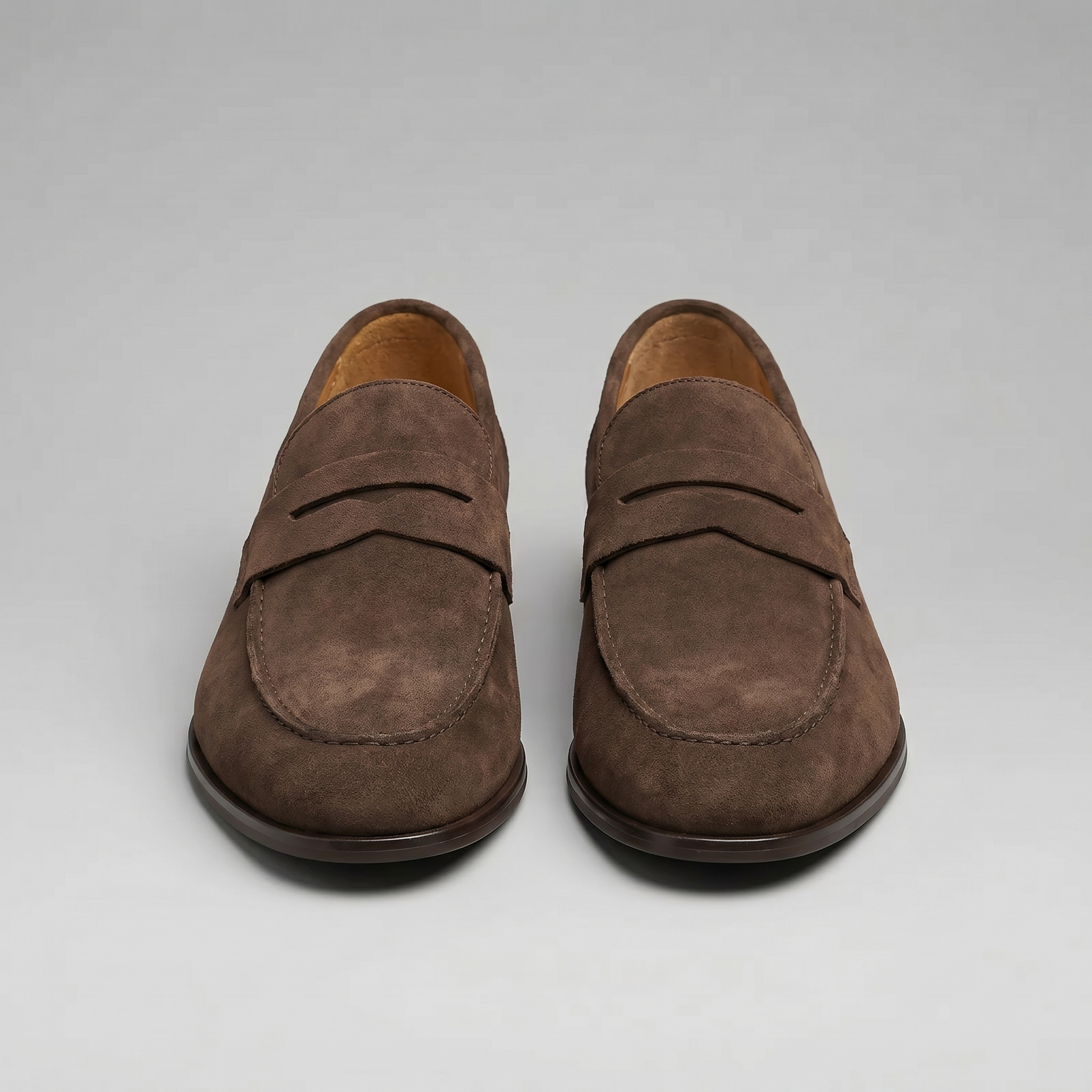 Suede Penny Loafers Moc Toe - Classic Fit