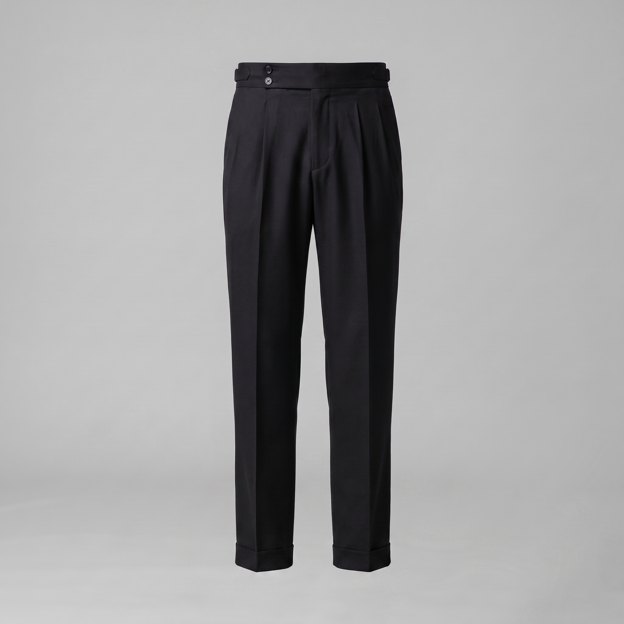 Pleated Trousers High Waist Double Button - Classic Fit