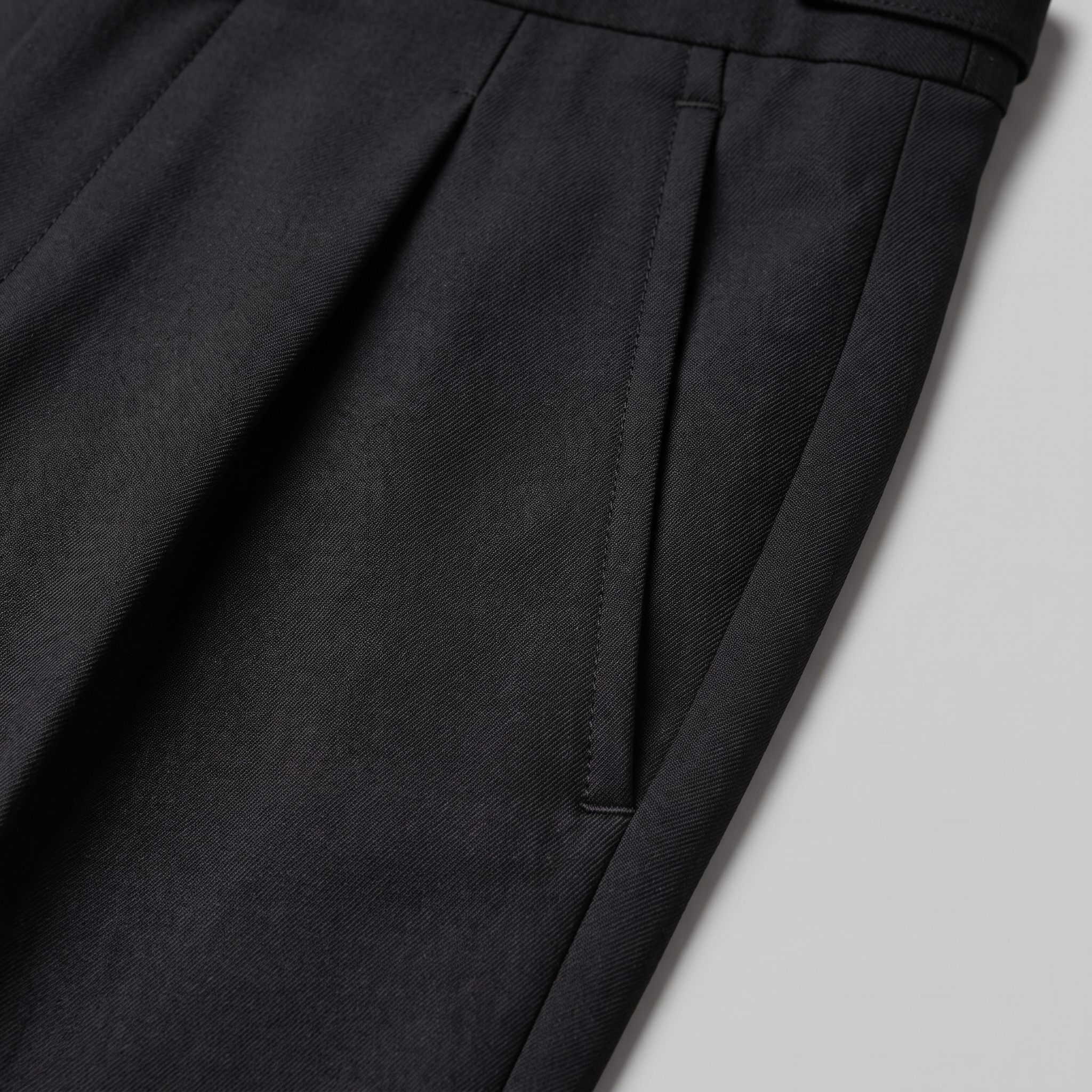 Pleated Trousers High Waist Double Button - Classic Fit