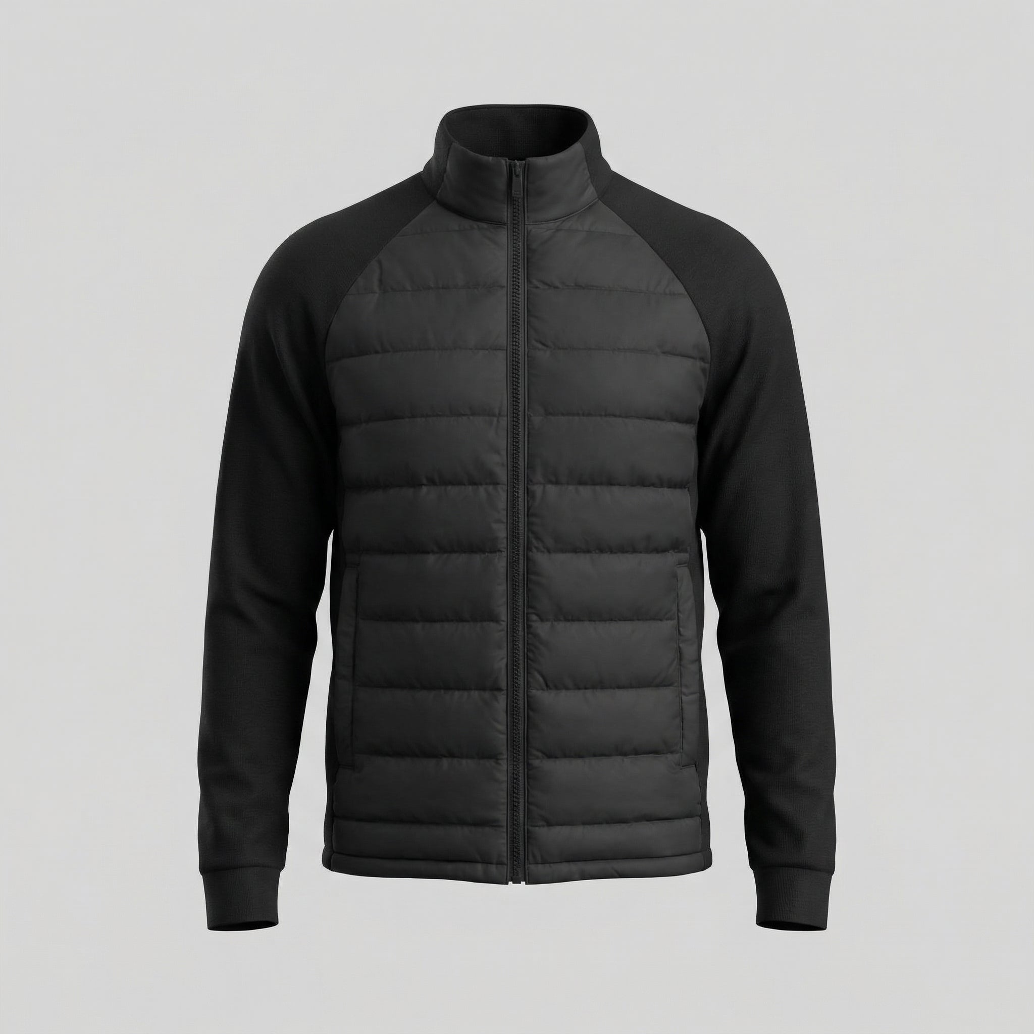 Hybrid Quilted Jacket Jersey Sleeves Full-Zip - Regular Fit