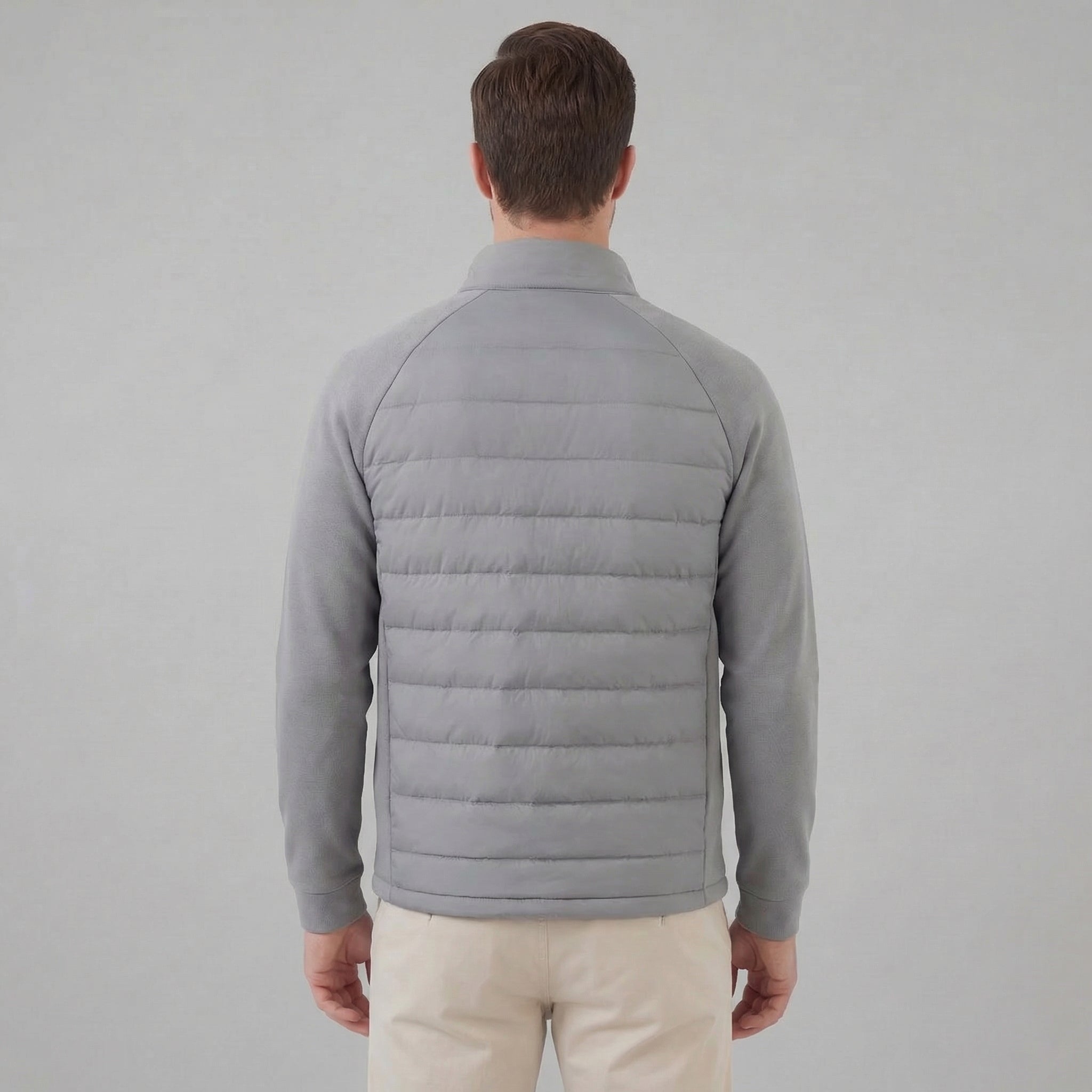 Hybrid Quilted Jacket Jersey Sleeves Full-Zip - Regular Fit