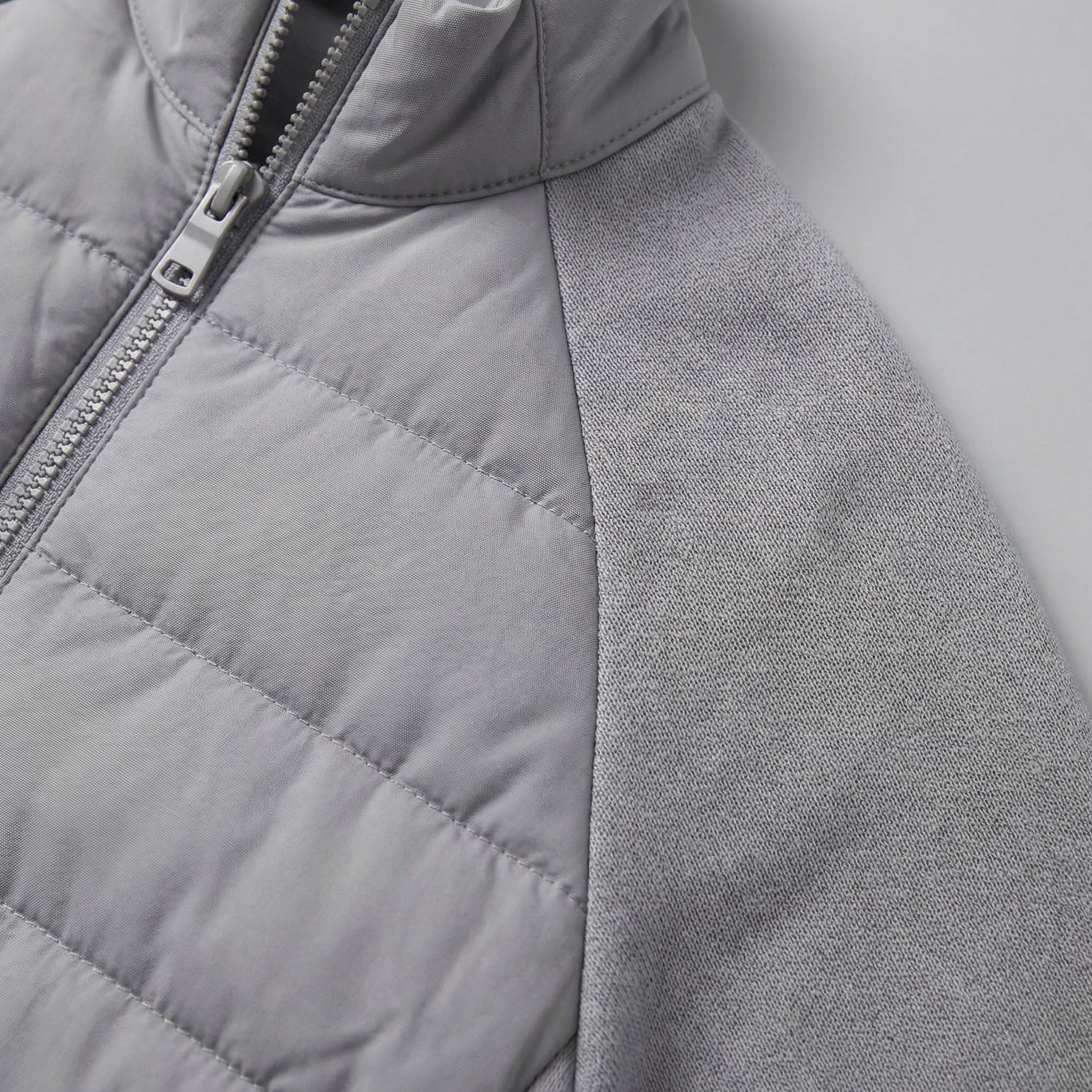 Hybrid Quilted Jacket Jersey Sleeves Full-Zip - Regular Fit