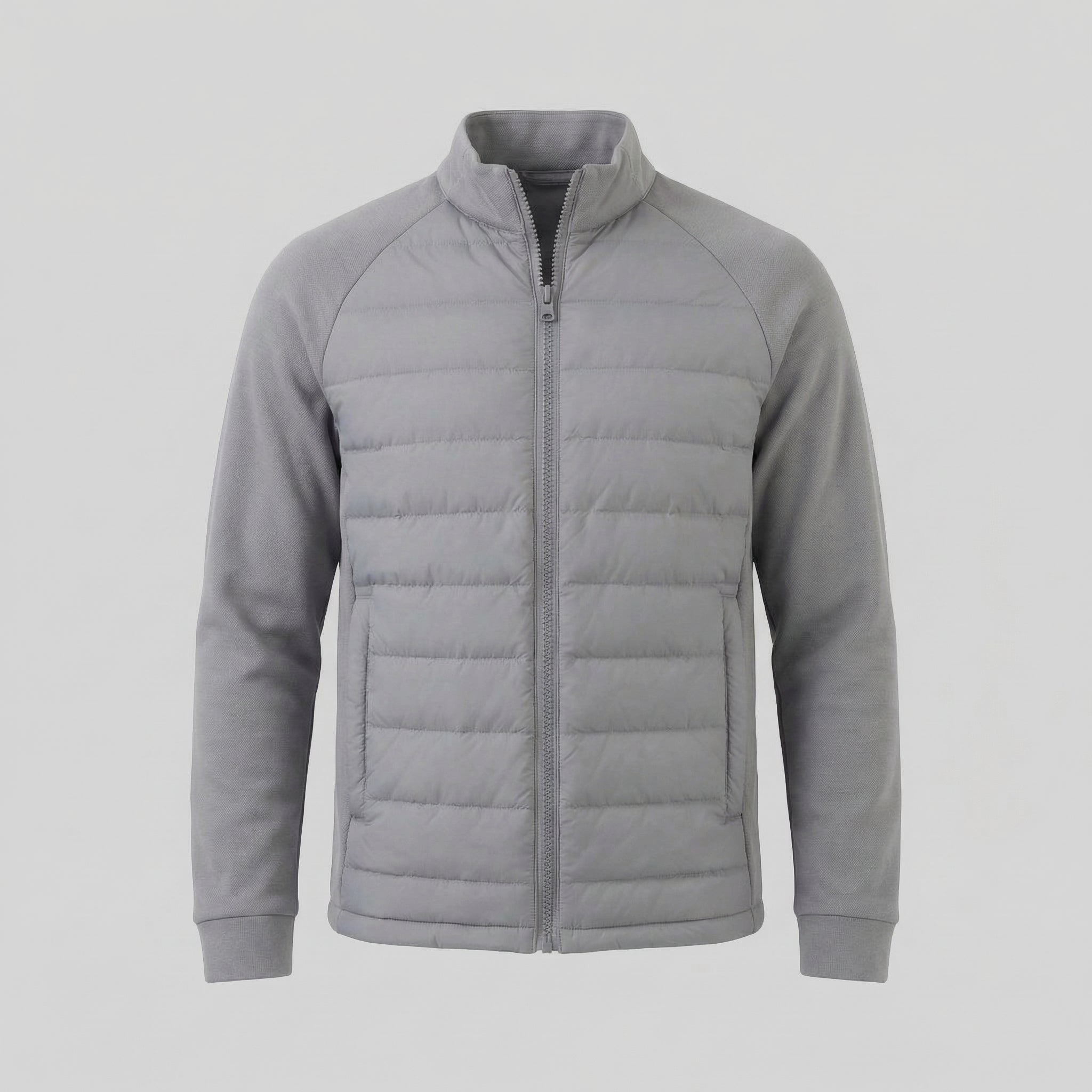 Hybrid Quilted Jacket Jersey Sleeves Full-Zip - Regular Fit