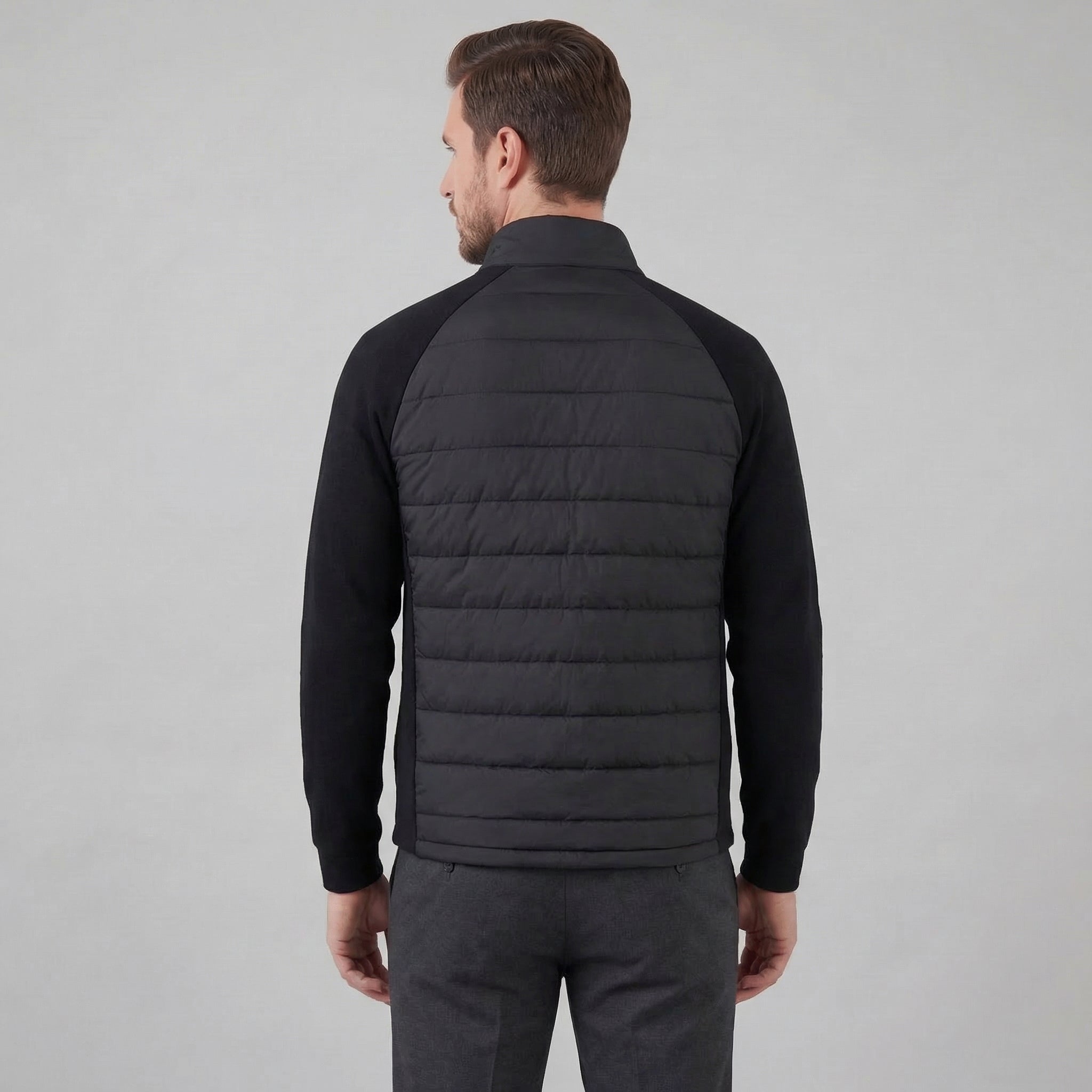 Hybrid Quilted Jacket Jersey Sleeves Full-Zip - Regular Fit