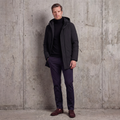 Longline Padded Hooded Coat Full-Zip Shell - Regular Fit