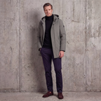 Longline Padded Hooded Coat Full-Zip Shell - Regular Fit