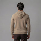 Fine Knit Hoodie Pullover Sweater Drawstring - Relaxed Fit