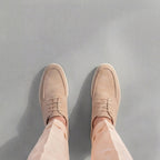 Suede Boat Shoes Moc Toe Lace-Up - Casual Wear