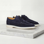 Suede Boat Shoes Moc Toe Lace-Up - Casual Wear