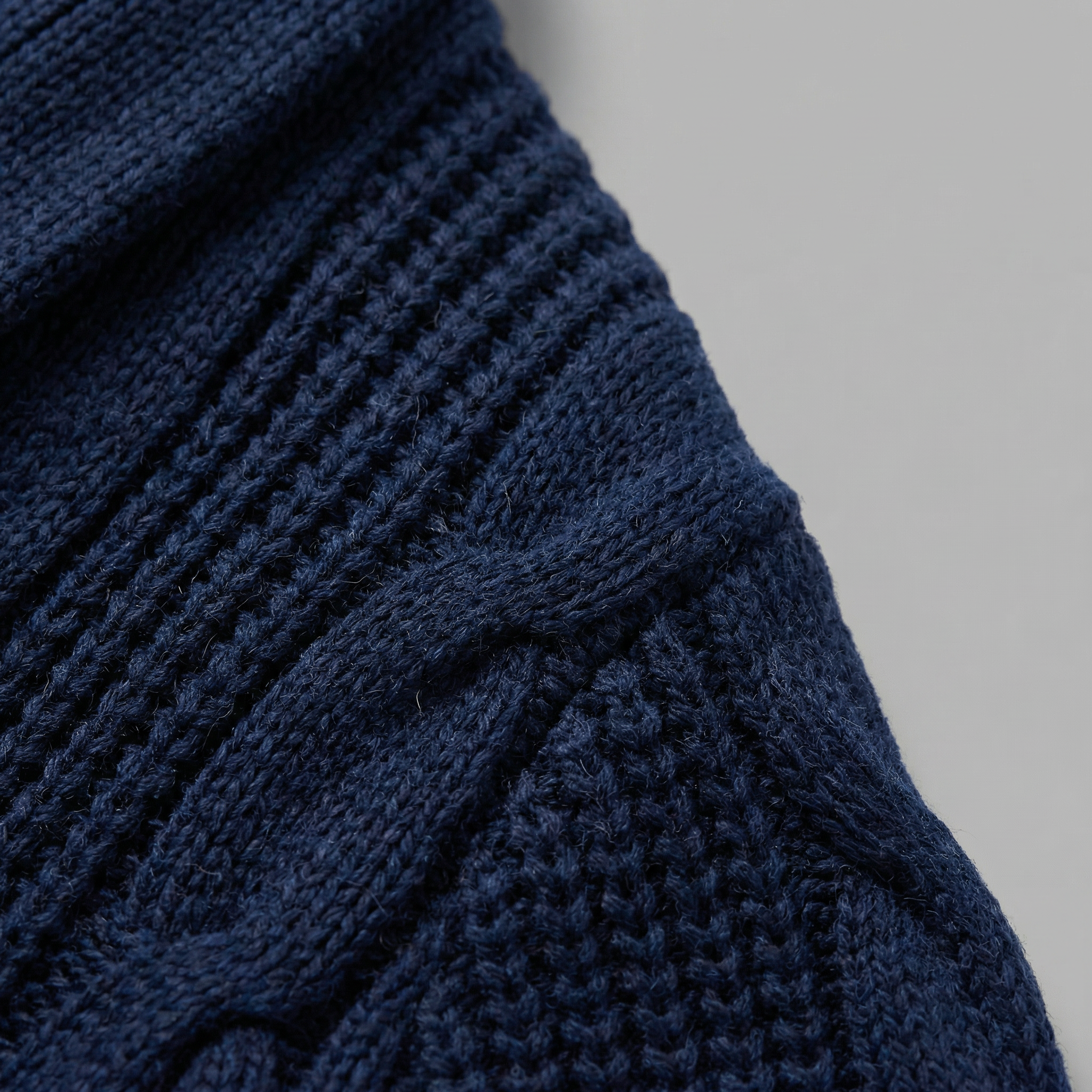 Cable Knit Shawl Collar Cardigan - Relaxed Fit