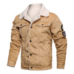Men's Sherpa-Lined Suede Jacket – Warm Regular Fit