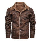 Men's Sherpa-Lined Suede Jacket – Warm Regular Fit