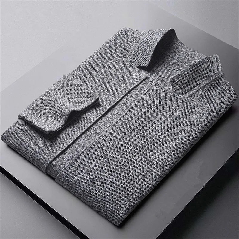 Men's Textured Wool Blend Cardigan – Smart Layer