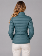 Women's Lightweight Zip Puffer Jacket – Slim Fit