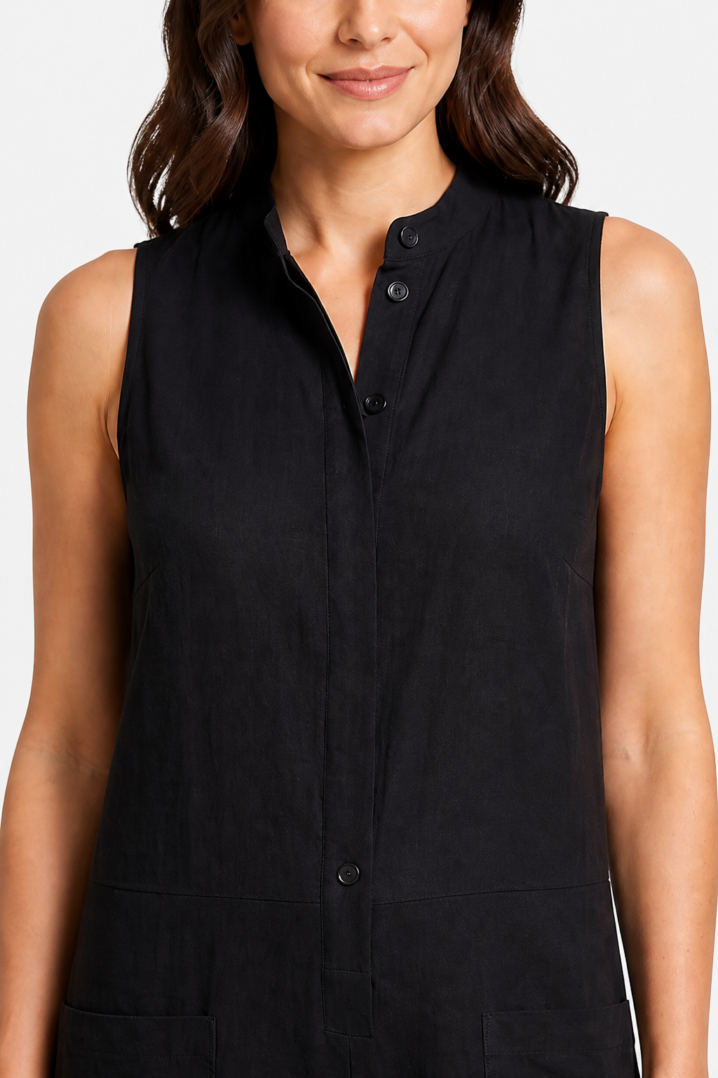 Noirvane – Relaxed minimalist silhouette – Jumpsuit - Black - detail
