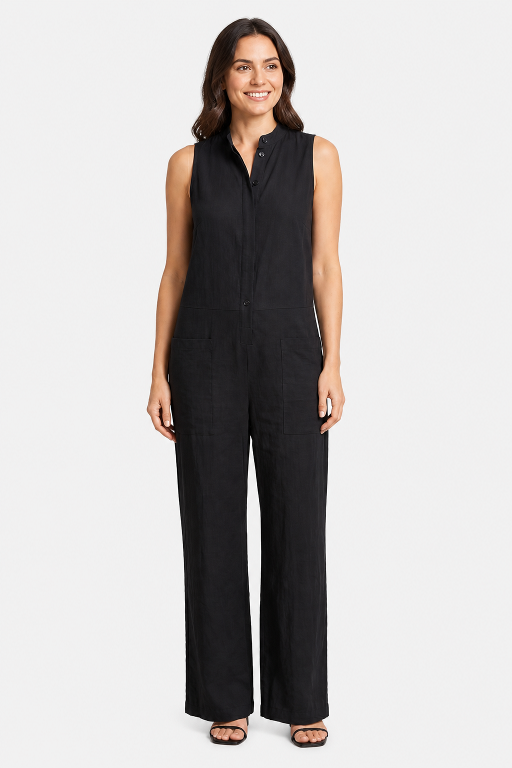 Noirvane – Relaxed minimalist silhouette – Jumpsuit - Black - front