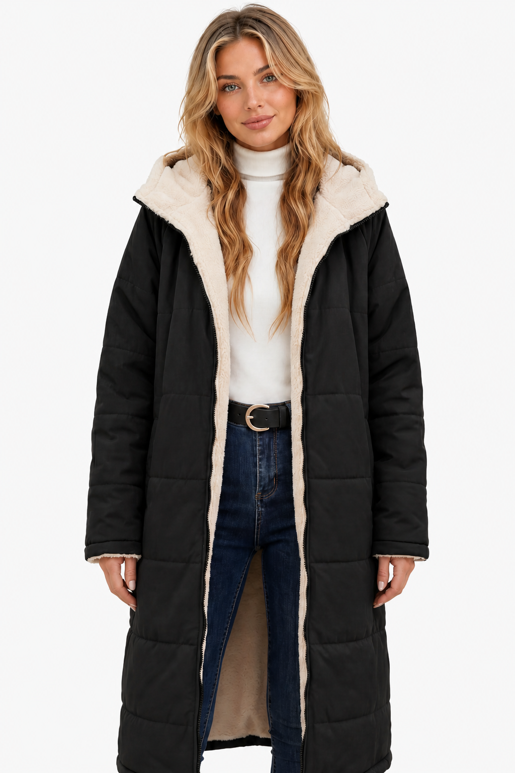 Fairford – Everyday comfort – Women’s fleece coat - Black - front