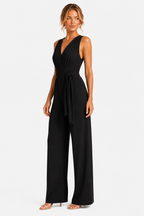 Black Formal Wide Leg Jumpsuit - Black - side right