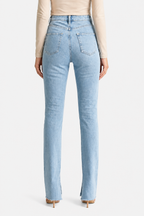 Avelisse – Cross waist detail – Straight leg jeans - Blue - back