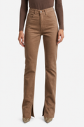 Carmelisse – Sculpted high waist – Flare jeans - Brown - front