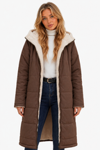 Fairford – Everyday comfort – Women’s fleece coat - Brown - front